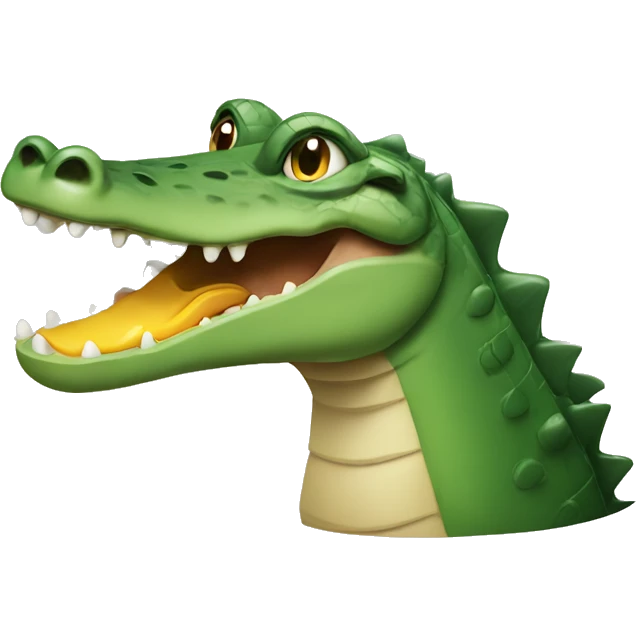 a crocodile with duck's head emoji