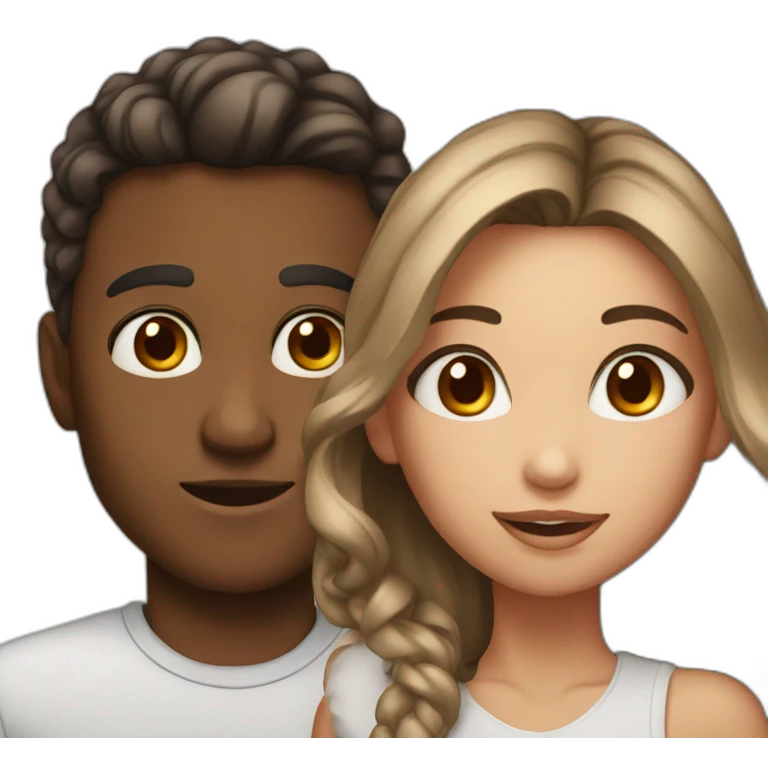 Boy 30 year old and beauty girl emoji