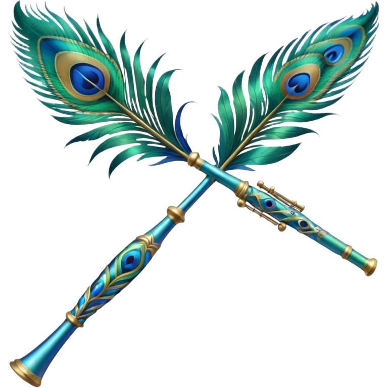 Peacock feather flute emoji