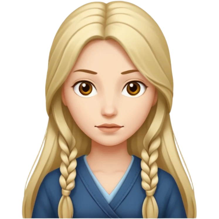Empowered woman enjoying long tied hairs emoji