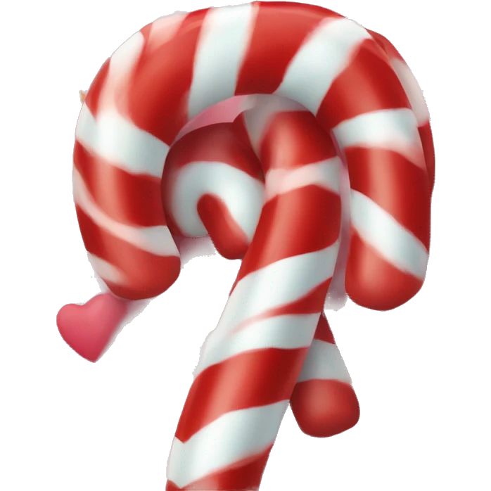 Candy cane heart emoji