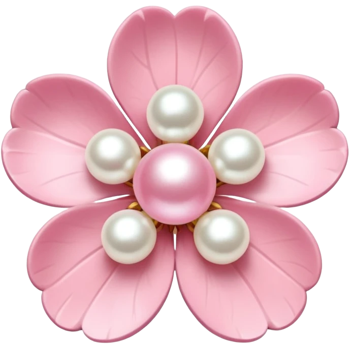 light pastel sakura flower with pearl  emoji