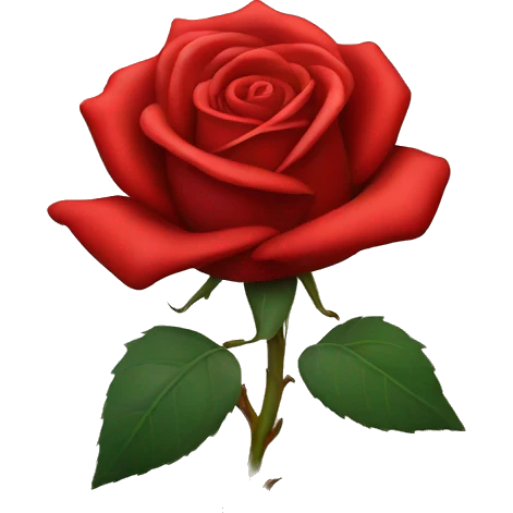 Red rose emoji
