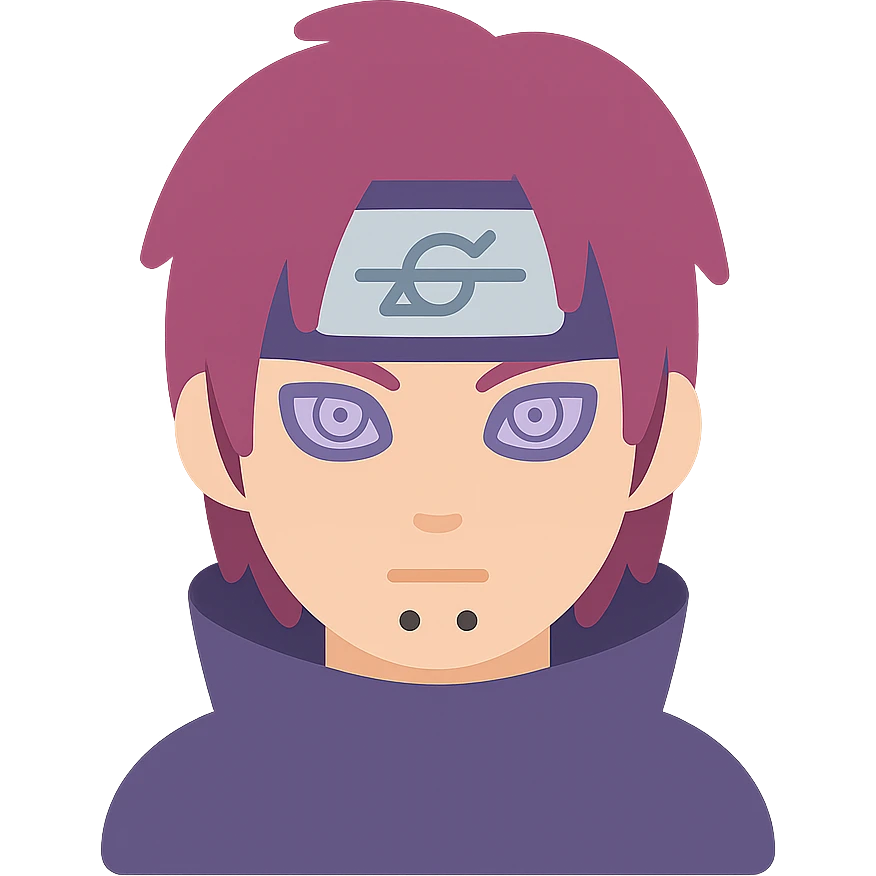 Nagato character as a modern flat color icon, clear silhouette, minimal shading emoji