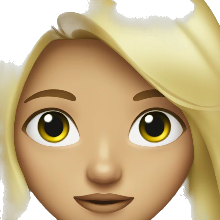Blonde girl green eyes  emoji