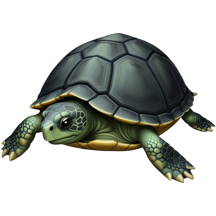 Big black turtle emoji