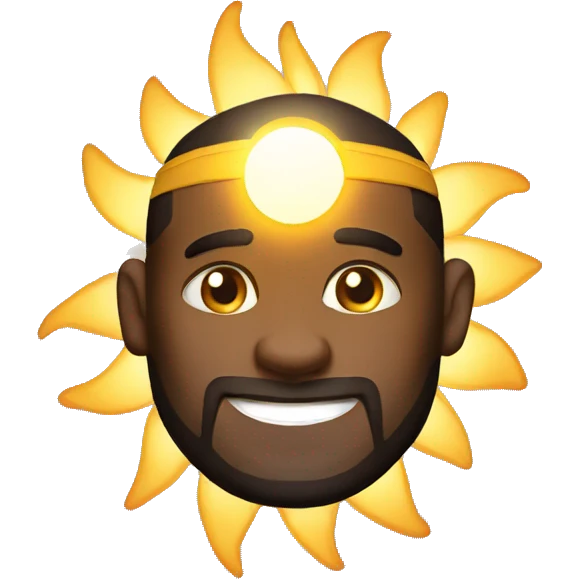 lebron with sun behind emoji