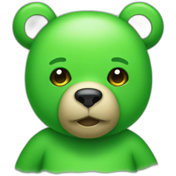 A green bear body emoji