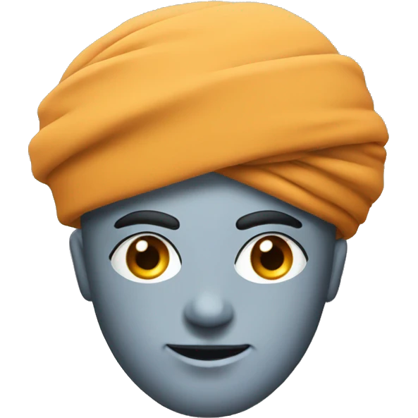 Robot emoji in a turban emoji