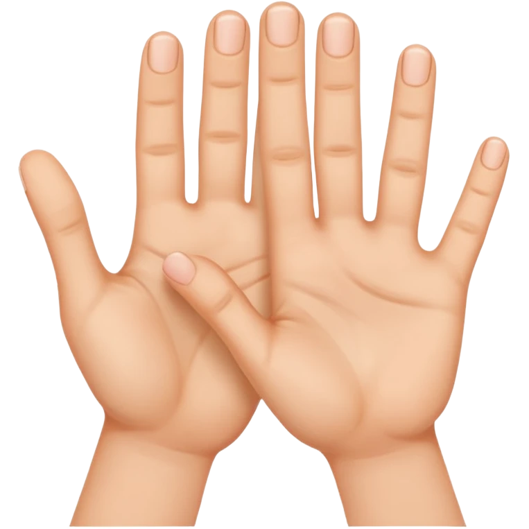 Two hands touching all finger tips emoji