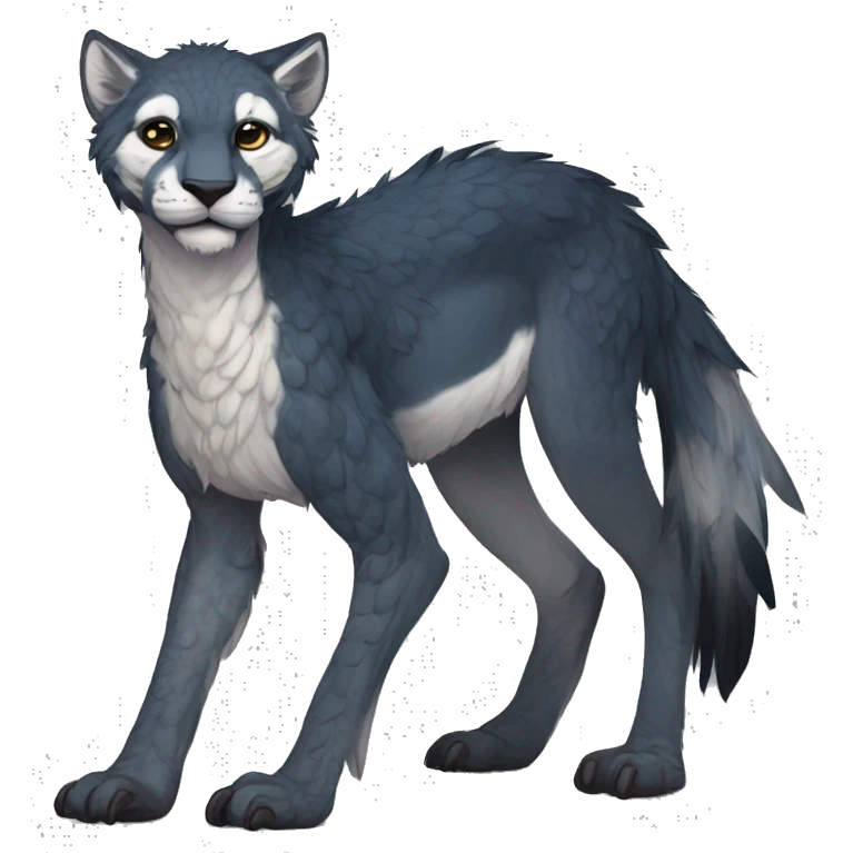 Modern Realistic Rare Fantasy Vernid-Trico-species by LiLaiRa full body emoji