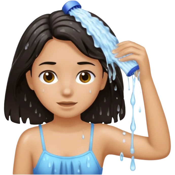 Hair washing emoji