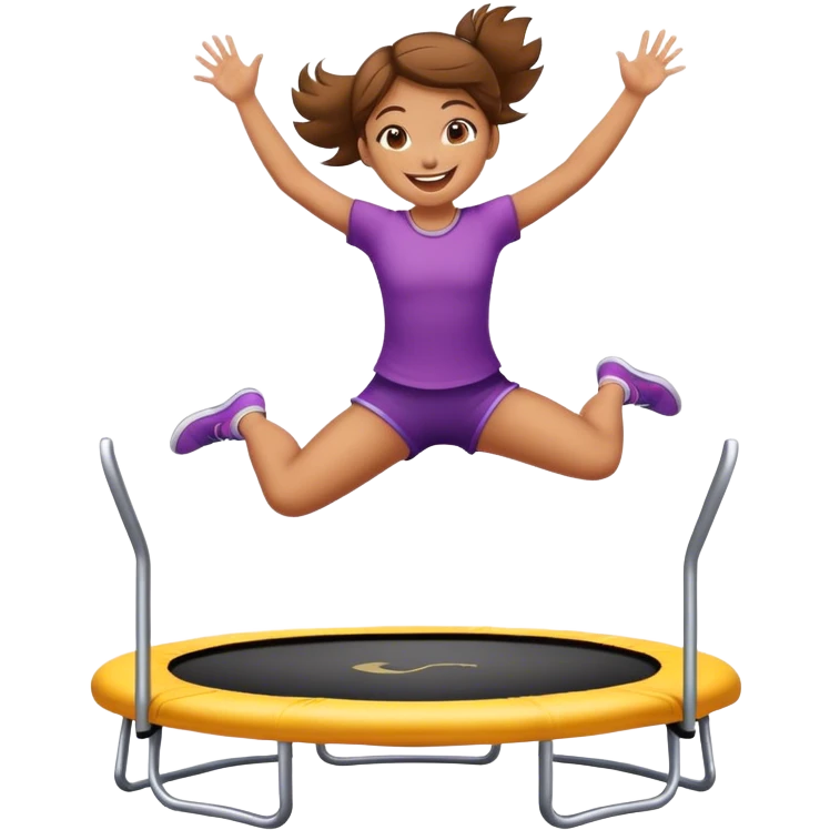 girl jumping on a trampoline emoji