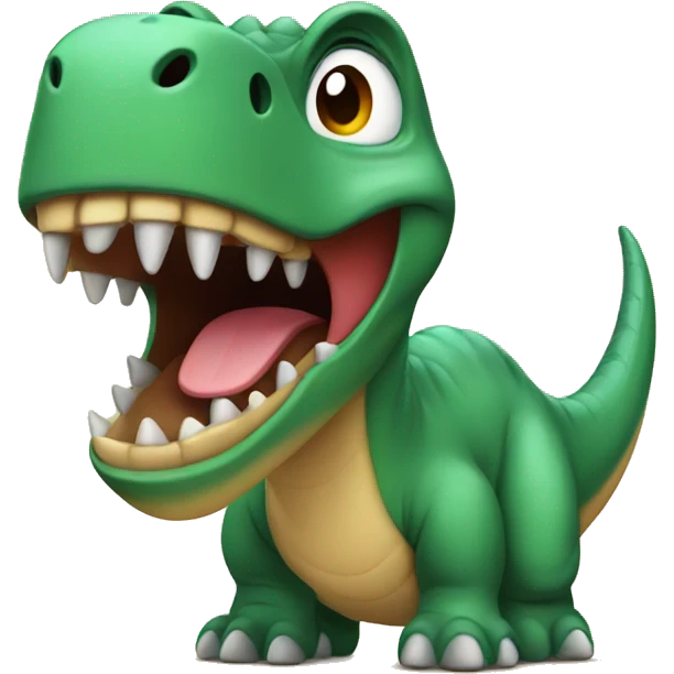 dinosaur yelling at baby emoji