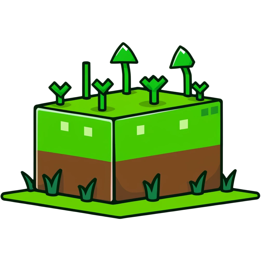 Minecraft grass block emoji