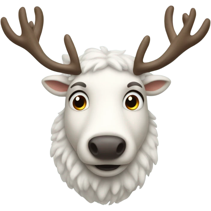A white reindeer emoji