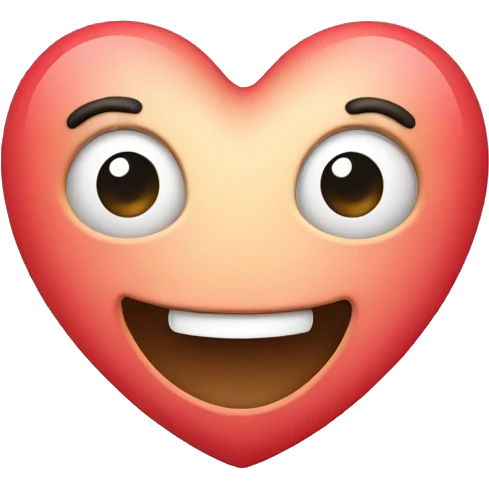 Heart with happy face emoji