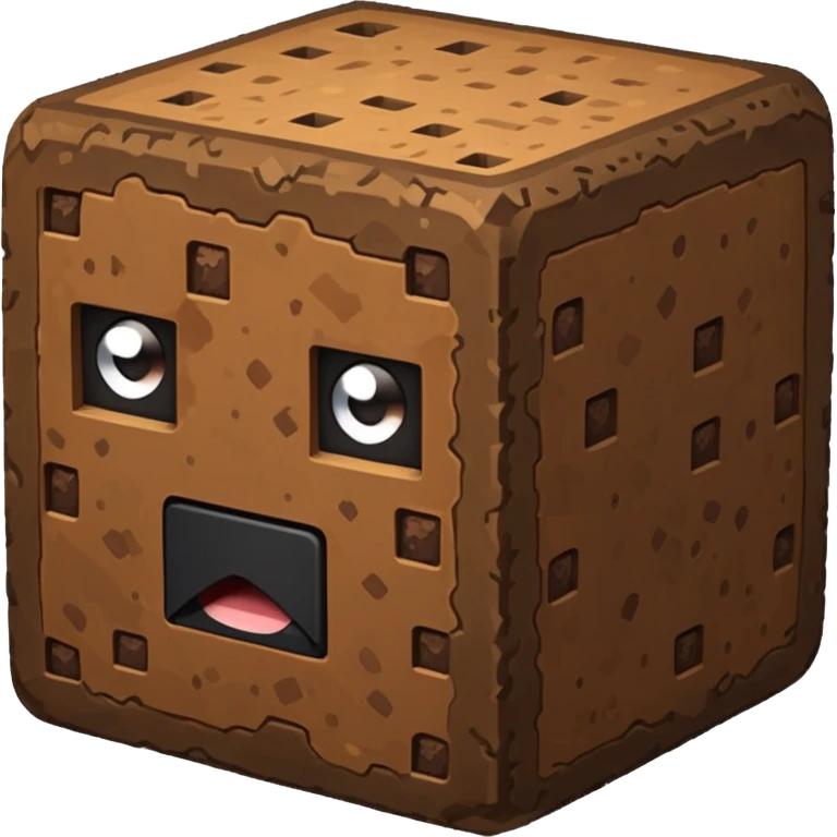 Klocek skaczącego dirtu z minecraft emoji