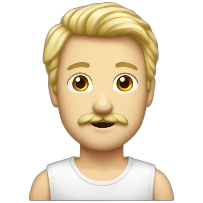 German blond guy moustache full body emoji