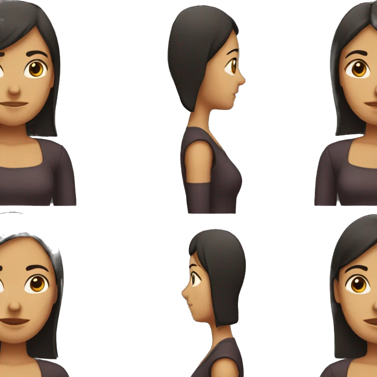 woman facing forwards without arms emoji