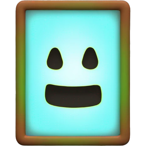 lit up rectangle outline only neon sign emoji