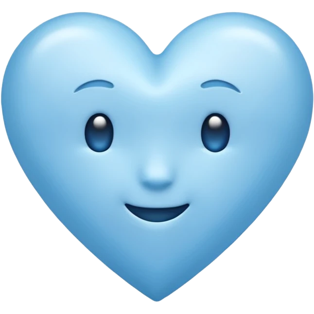 Soft blue love emoji emoji