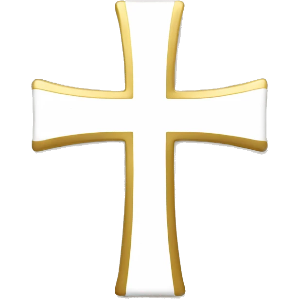 Gold and white cross  emoji