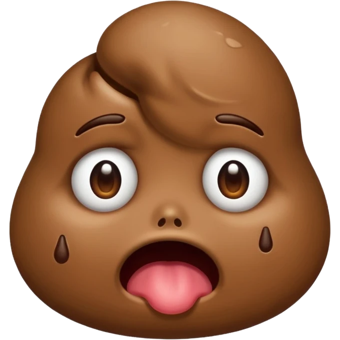 crying face with poop emoji
