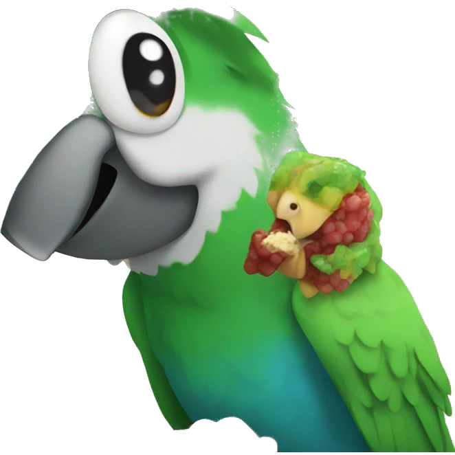 parrot hungry emoji