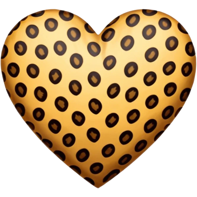 leopard print heart  emoji