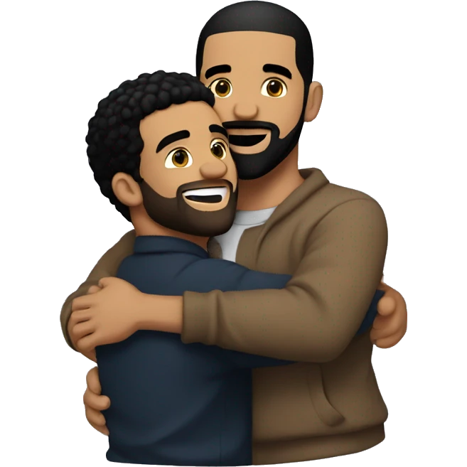 Drake and Drake hugging  emoji