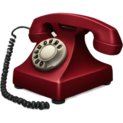 50's dark red telephone emoji