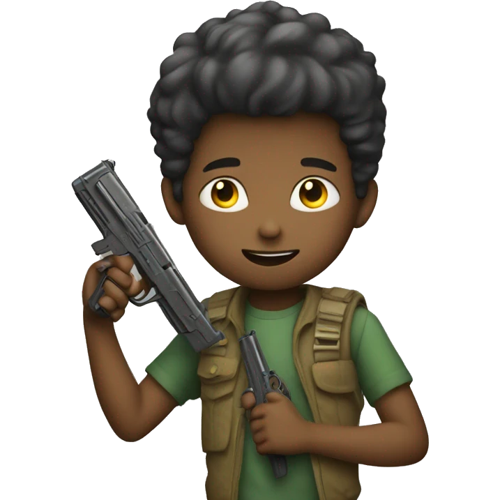 Boy with a toy gun emoji