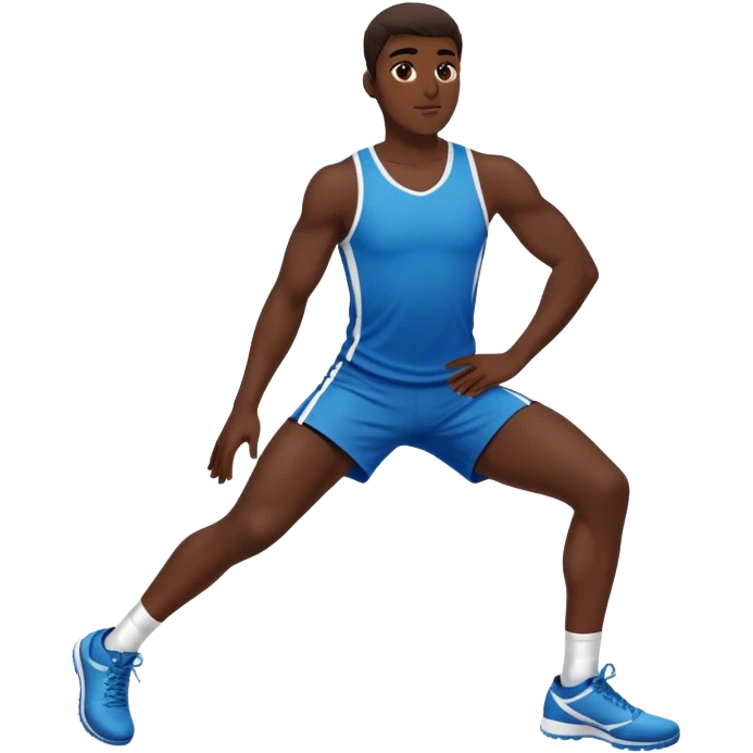 athlete high-knee warm-up emoji