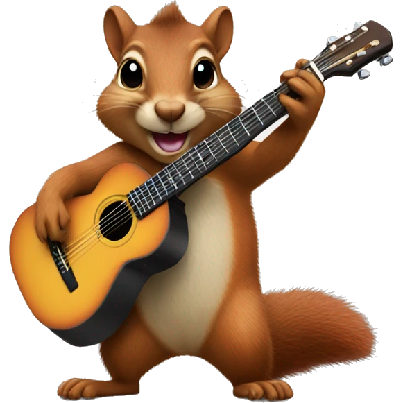 Squirrel playing guitar emoji