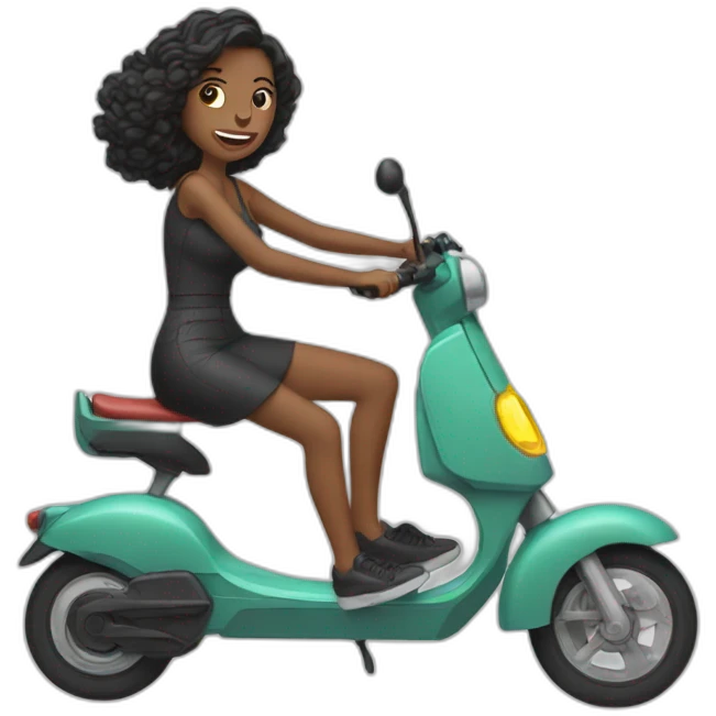 women destroys electric scooter emoji