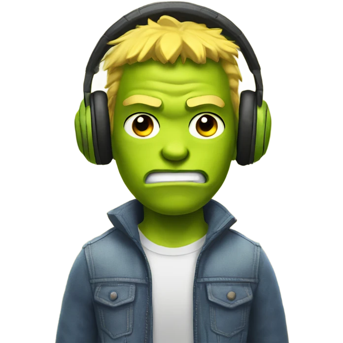 yellow Hulk ear muffs emoji