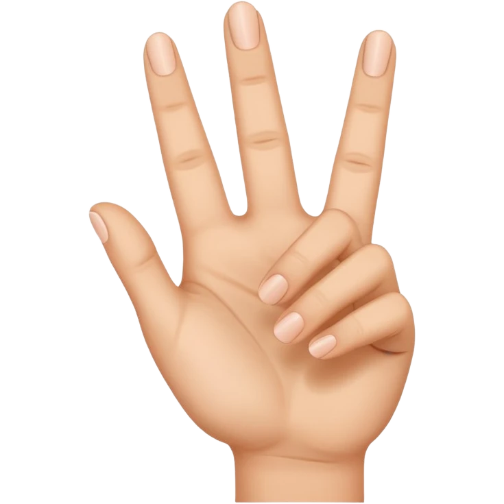 A hand holding up 3 fingers with the thumb emoji
