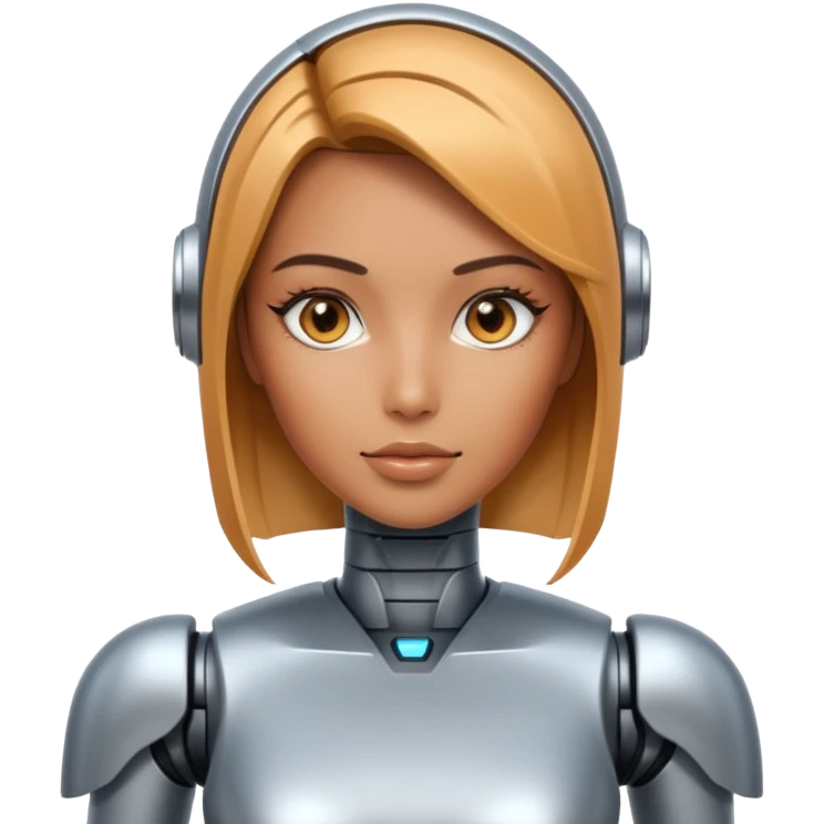 زنی که لباس ربات پوشیده emoji