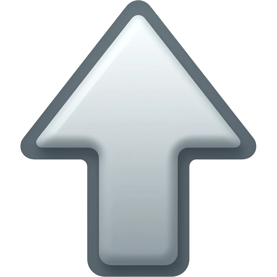 Very small cute outline of an up arrow emoji