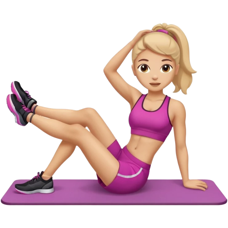 girl working out abs workout situps  emoji
