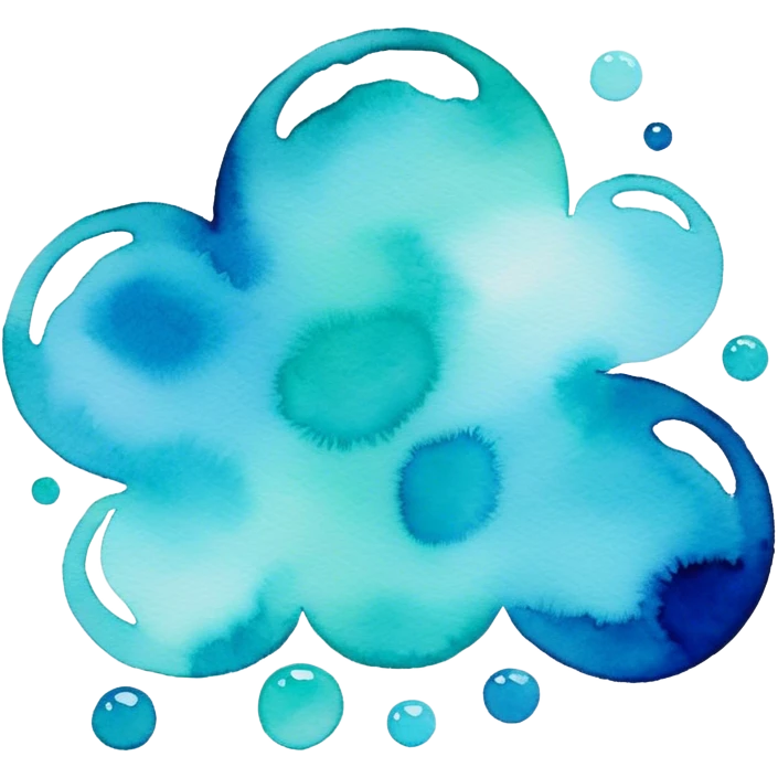 Turquoise and blue  emoji