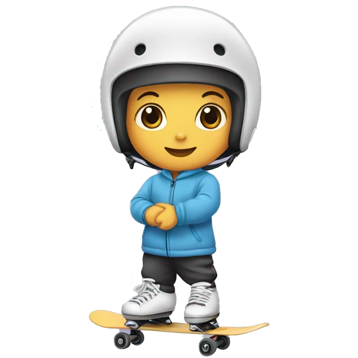 Un bebé en patineta  emoji