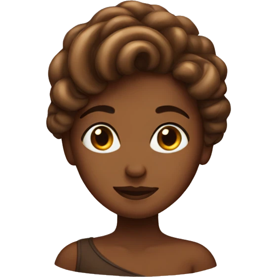 Brown swirl girl emoji