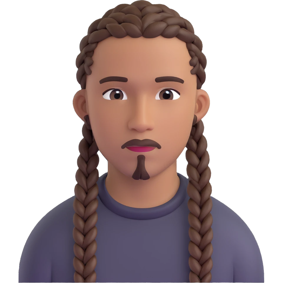 homme avec des tresses emoji