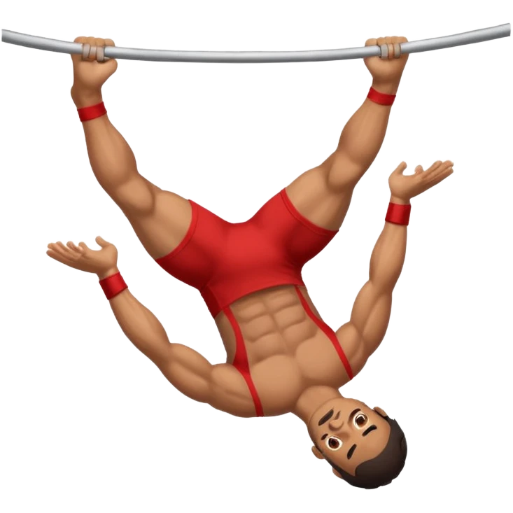 latin guy doing a front lever emoji