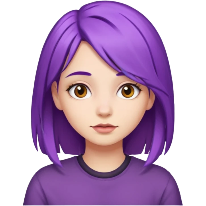 girl with purple hair emoji