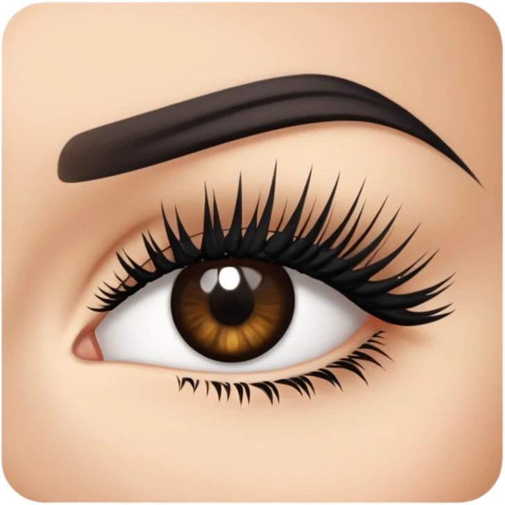 РЕресницы черные в стиле айфон emoji