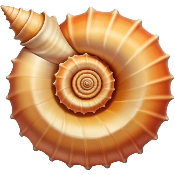Realistic conch shell emoji