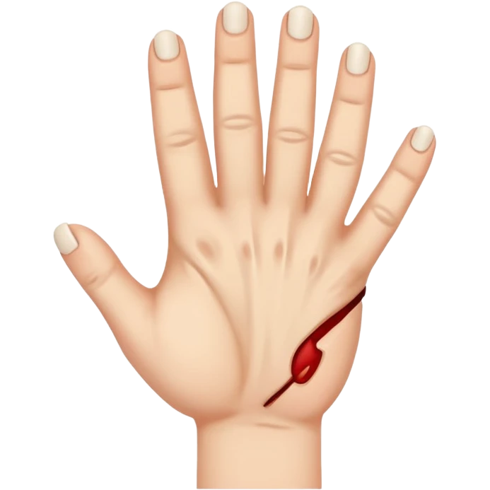 Hand with broken fingers emoji